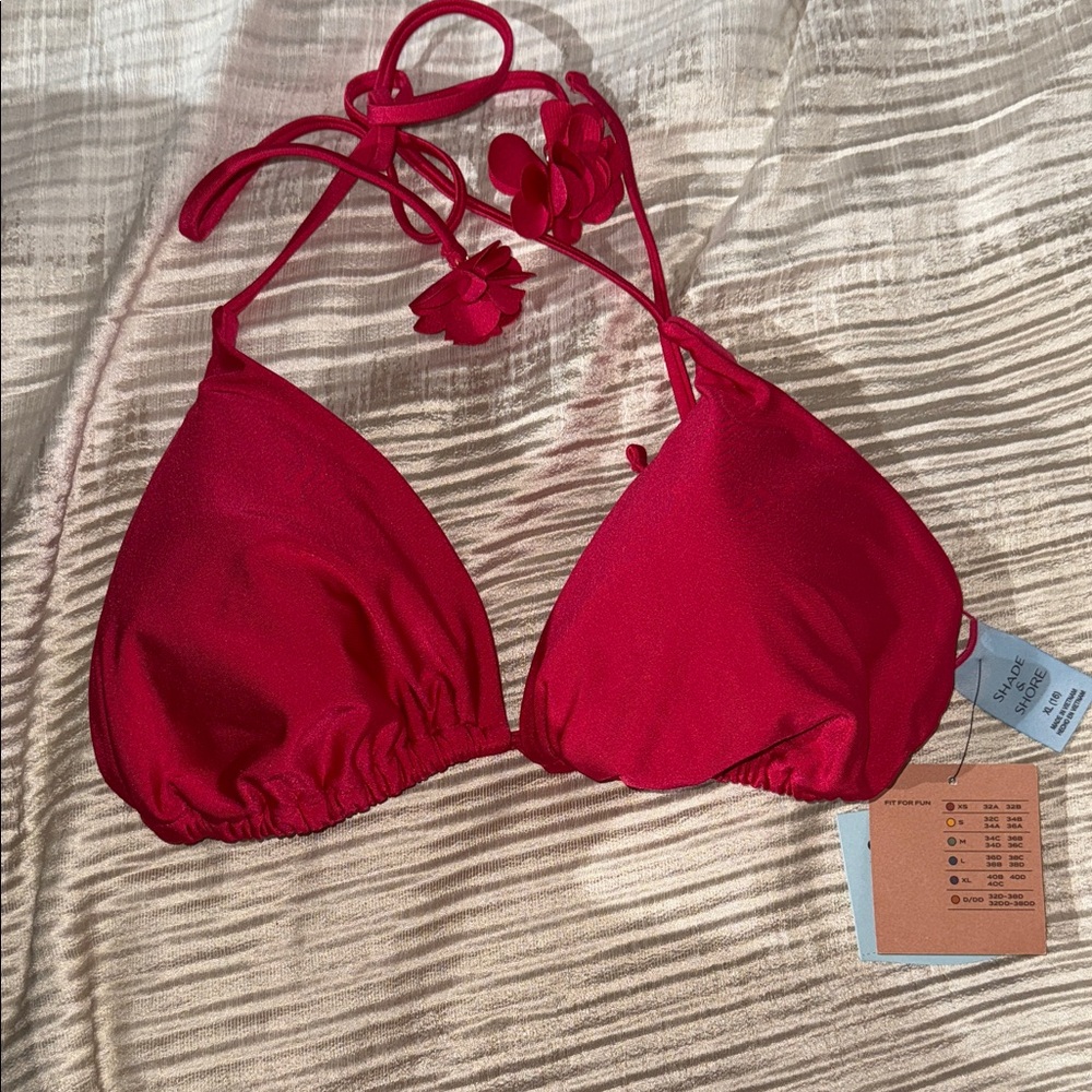Shade & shore Hot pinkTriangle Bikini Top
